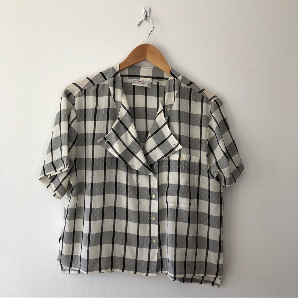 Vintage gingham blouse